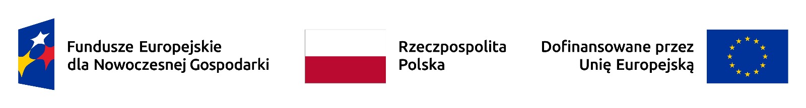 Projekty zrealizowane ze wsparciem Funduszy Europejskich dla Nowoczesnej Gospodarki, Rzeczpospolitej Polskiej oraz Unii Europejskiej